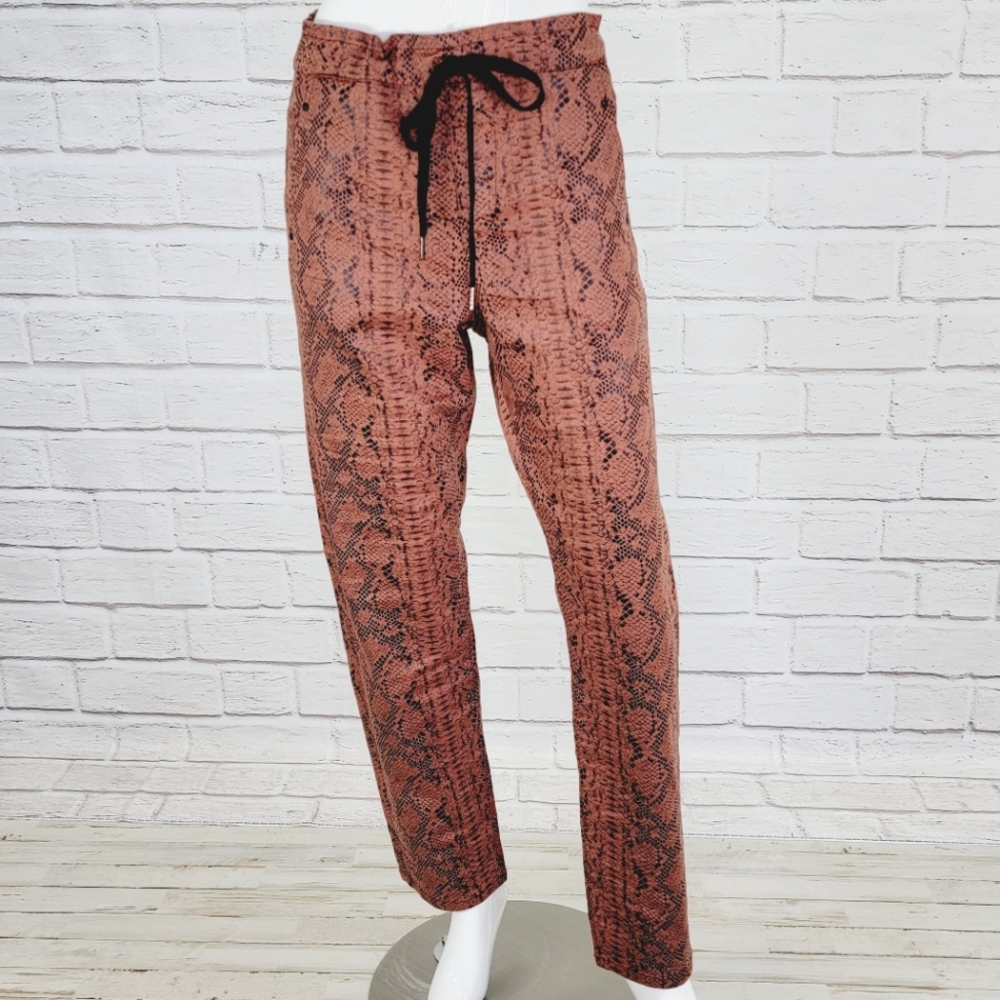 Alembika Viper Iconic Stretch Jeans, Terracotta Size:4 US(12-14) NWT!